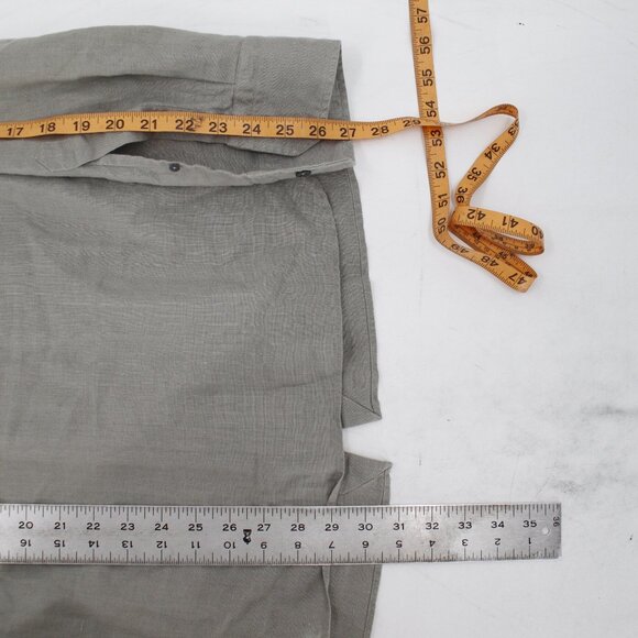 Tom Ford Shirt Mens 16.5 Linen safari military Button Up Long Roll Tab Sleeve - Picture 8 of 16